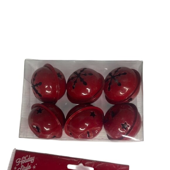 Holiday Style Christmas Decor Set Snowman Garland Mini Bags Jingle Bells Ribbon - Picture 5 of 7